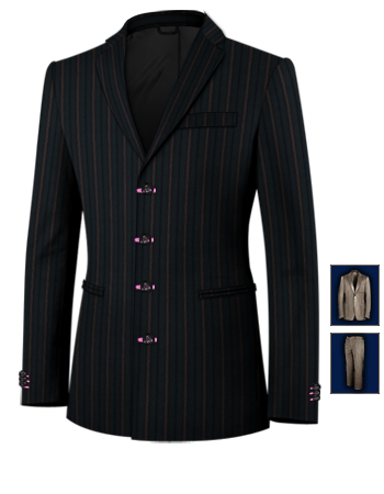 Modern Mens Wedding Suits with 4 Buttons, Single Breasted