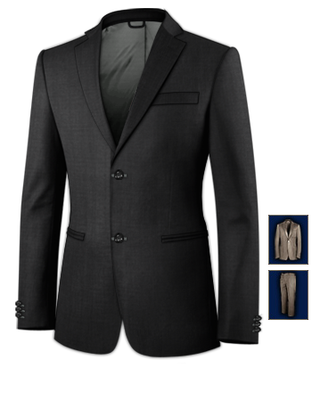 Tailored Suit Plymouth with 2 Buttons, Single Breasted