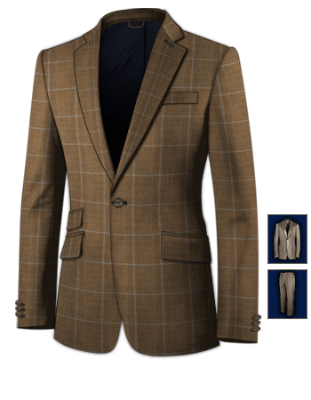 Coloured Suits Uk with 1 Button, Single Breasted