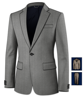 Navy Anti Static Suit Lining Fabric with 1 Button, Single Breasted
