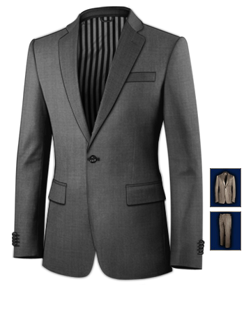 Shiny Black Mens Suit Sales with 1 Button, Single Breasted