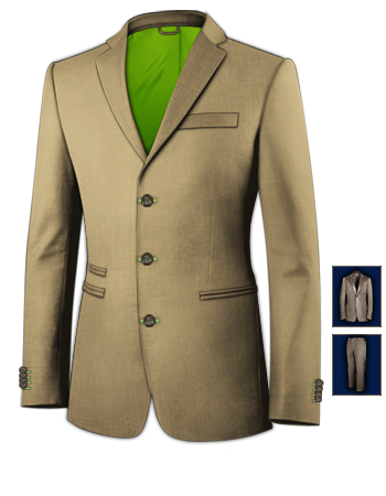 Tailored Seersucker with 3 Buttons, Single Breasted