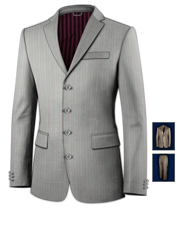 4 button suit in style