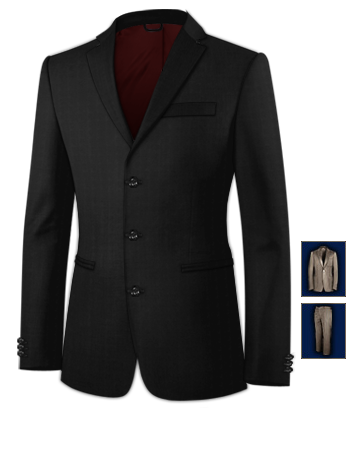 Cheap Tail Wedding Suit London with 3 Buttons, Single Breasted