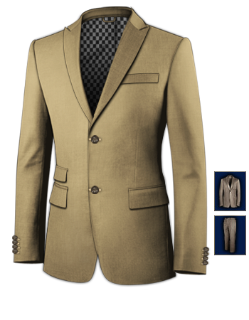 Mens Wedding Suits with 2 Buttons, Single Breasted