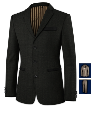 Pimp Suit For Prom with 3 Buttons, Single Breasted