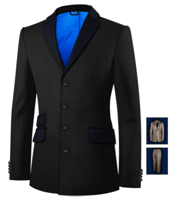 Mens Ivory Wedding Suits with 4 Buttons, Single Breasted