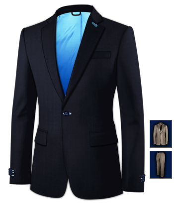Summer Tweed Suit For Men with 1 Button, Single Breasted