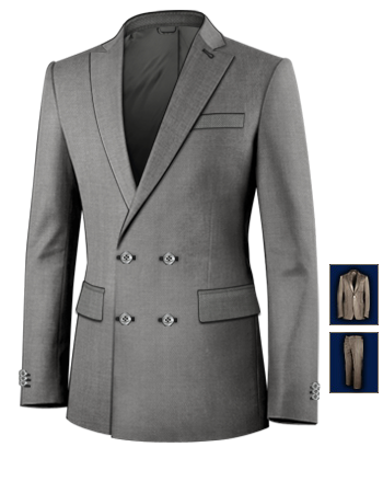 Suit Shop Brighton with 4 Buttons,double Breasted (2 To Close)
