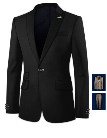 Suit Moleskin Men's Clothing with 1 Button, Single Breasted