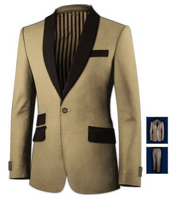 Classic Trouser Suits with 1 Button, Single Breasted