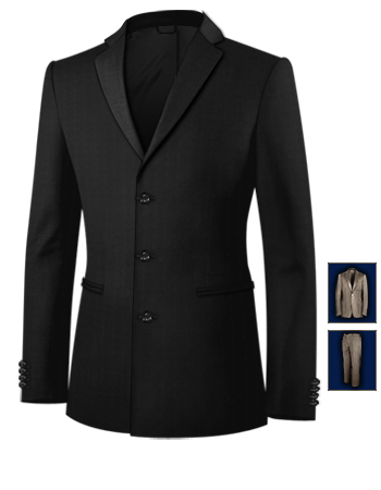 New Mens Suits with 3 Buttons, Single Breasted
