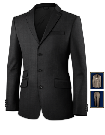 Mens Morning Suit with 3 Buttons, Single Breasted