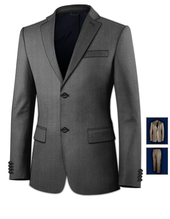 Mens Wedding Suits Clothes with 2 Buttons, Single Breasted