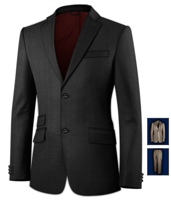 Hand Made Suits Under 100 with 2 Buttons, Single Breasted