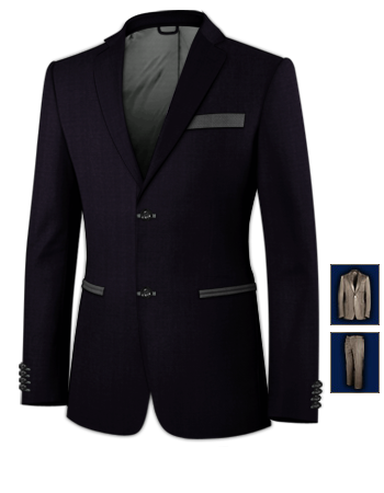 Buy Mens Grey Suits with 2 Buttons, Single Breasted