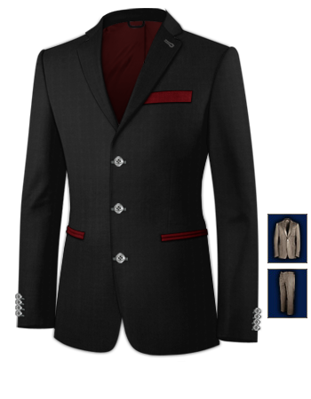 Wedding Suits Glasgow with 3 Buttons, Single Breasted