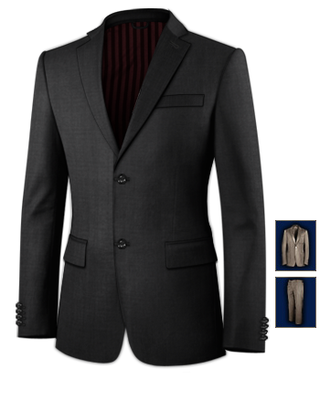 60's Style Single Breasted Mens Suits And Tailoring with 2 Buttons, Single Breasted