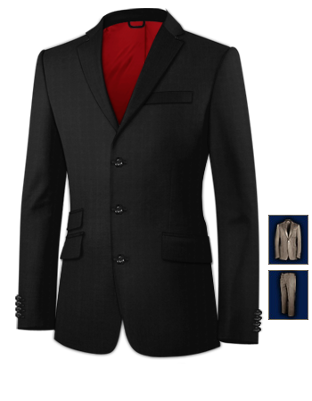 Italian Designer Suits Sale with 3 Buttons, Single Breasted