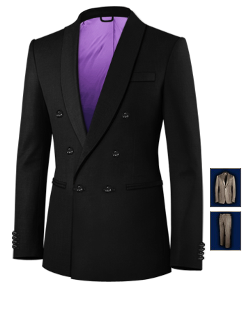 Cheap Stylish Suits with 6 Buttons, Double Breasted (1 To Close)