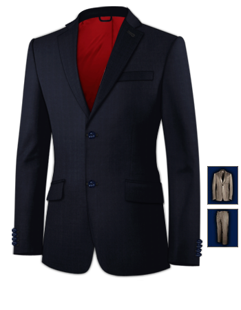 Solihull Suit Tailors with 2 Buttons, Single Breasted
