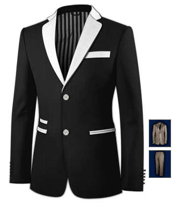Silver Grey 3 Piece Suit For Men with 2 Buttons, Single Breasted