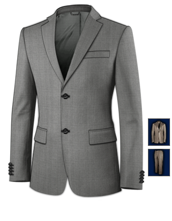 Double Breasted Suits with 2 Buttons, Single Breasted