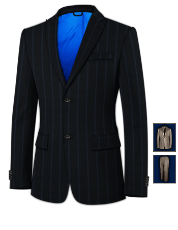 Double Breasted Blue Waistcoat with 2 Buttons, Single Breasted
