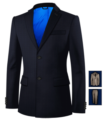Tailar Made Suits Orange with 2 Buttons, Single Breasted