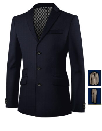 Buy Cheap Suits Online Uk with 3 Buttons, Single Breasted
