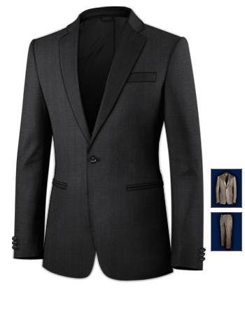 Tailored Suits Price London with 1 Button, Single Breasted