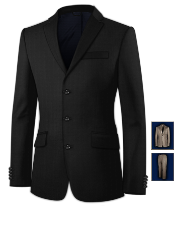 Cheap Tailored Suits Online with 3 Buttons, Single Breasted