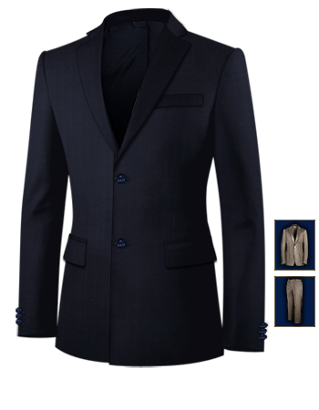 Linen Suits For Men Beach Wedding with 2 Buttons, Single Breasted