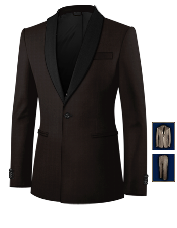 Cheap Mens White Wedding Suits with 1 Button, Single Breasted