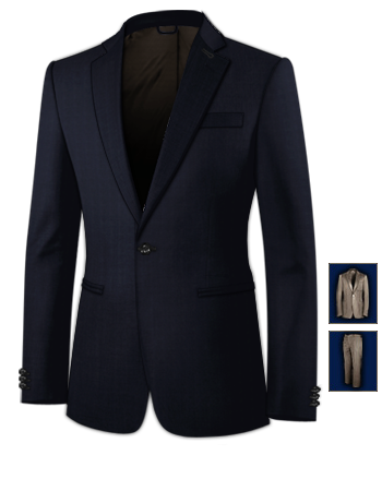 Tailored Suits India with 1 Button, Single Breasted