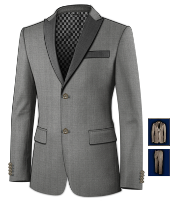 Custom Made Suits Uk with 2 Buttons, Single Breasted