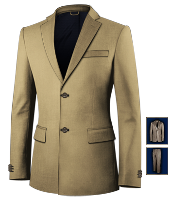 Navy Blue Suit with 2 Buttons, Single Breasted