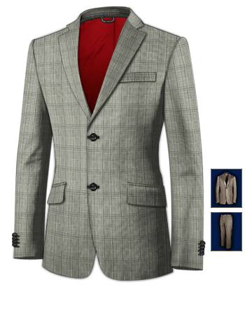 Cheap Custom Suits with 2 Buttons, Single Breasted