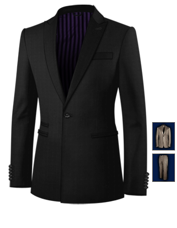 Suit Tailor with 1 Button, Single Breasted