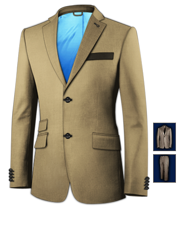 Derby Shop Mens Suits with 2 Buttons, Single Breasted
