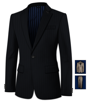 Cheap Tailored Suits with 1 Button, Single Breasted